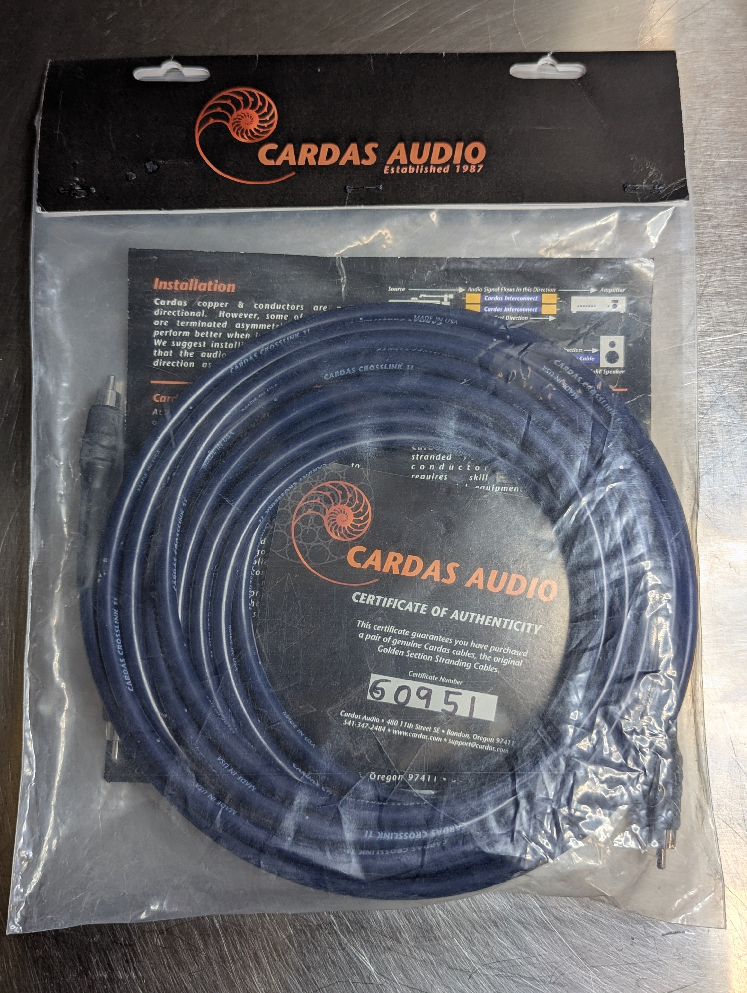 Cardas Crosslink Interconnect - PAIR - OPEN BOX 3M