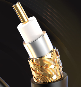 Subwoofer Cable - Pure Copper, Dual Shielded, Gold Plated RCA Connectors - 10ft - SINGLE