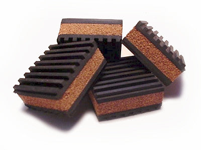 Neoprene & Cork Isolation Blocks - FOUR