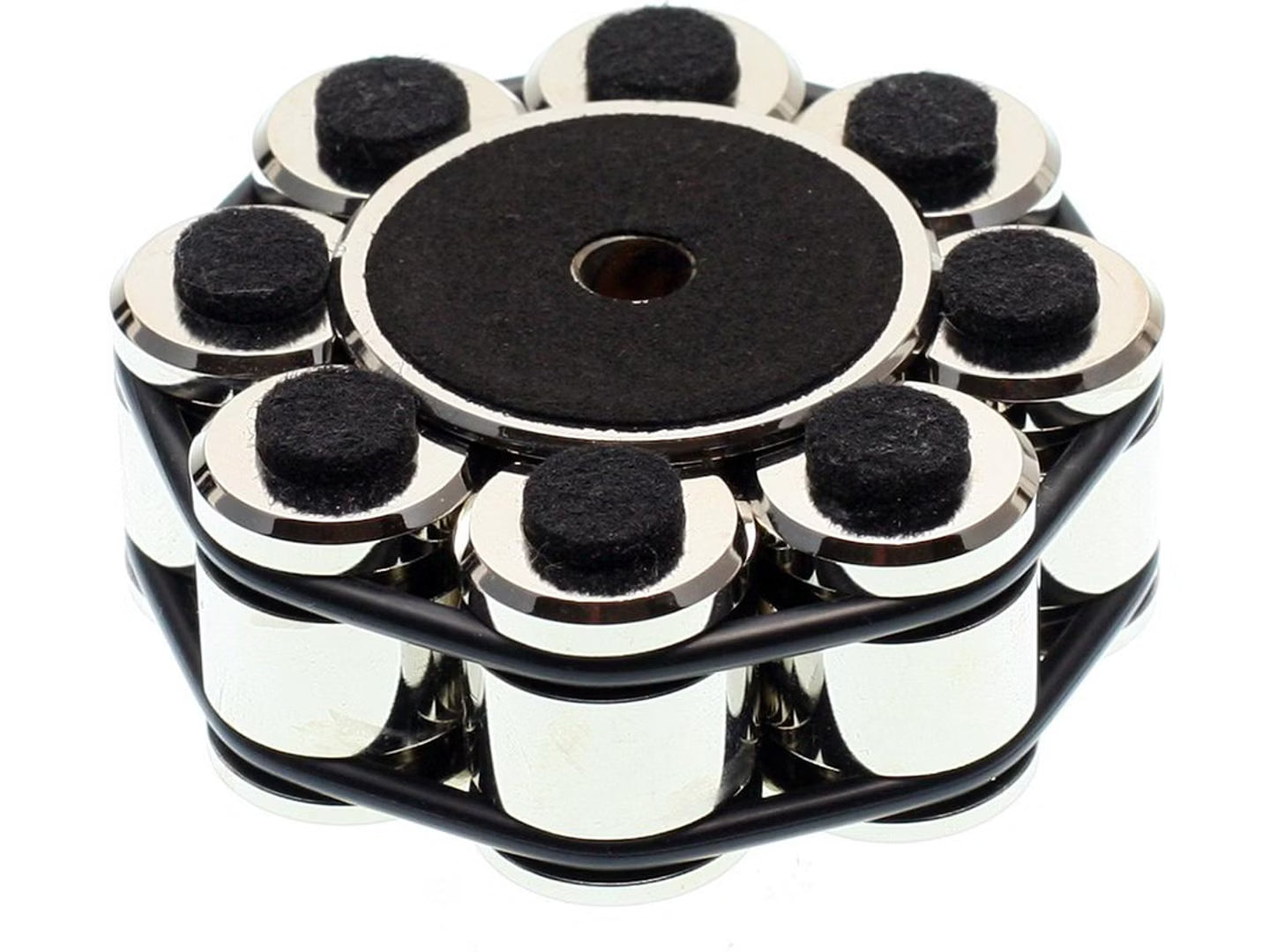 Thorens Chrome Record Stabilizer with Wooden Box - Dedicated Audio Thorens Chrome Record Stabilizer with Wooden Box - Dedicated Audio