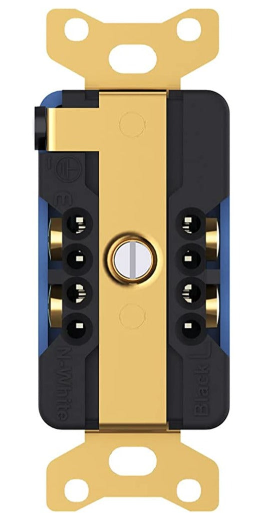 Audiophile Electrical Wall Outlet - 20A - Gold Plated - Cryogenically Treated
