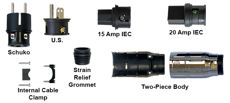 Cardas E-5 20 Amp IEC Power Adapter for Component Side