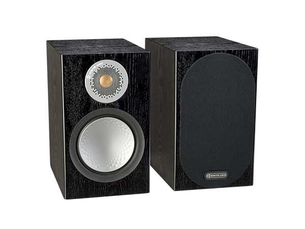 Monitor Audio Silver 50 Bookshelf Loudspeakers - BLACK OAK - PAIR